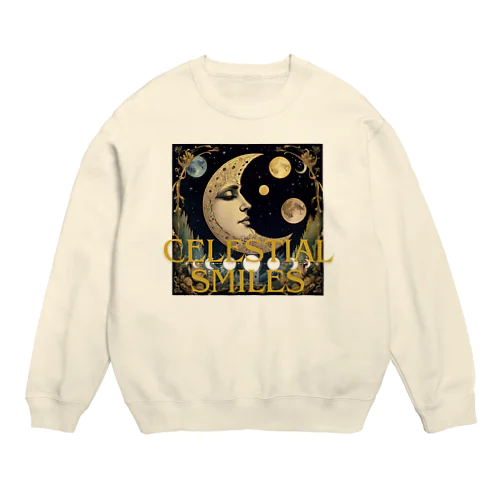 「Celestial Smiles（天空の微笑み）」 Crew Neck Sweatshirt