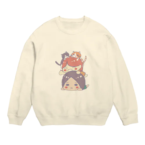 みや@イラストレーター・デザイナー オリジナルアイコンイラスト スウェットナチュラル Crew Neck Sweatshirt