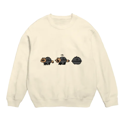 茶釜たぬき Crew Neck Sweatshirt