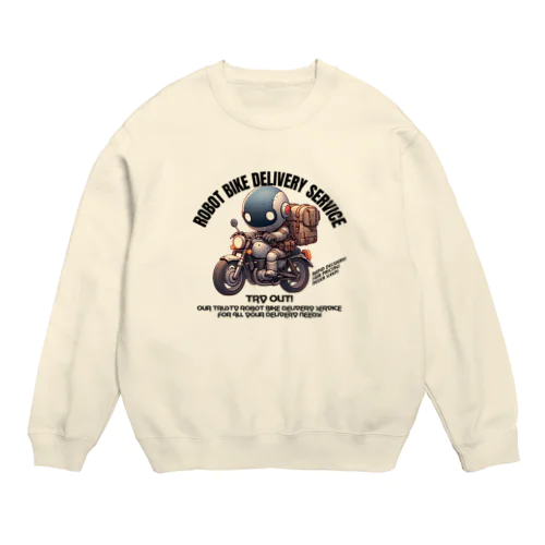 ロボットバイク便(淡色用) Crew Neck Sweatshirt