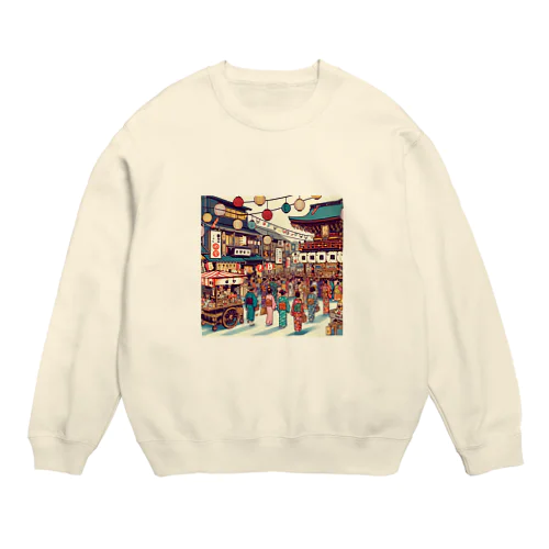 日本の祭り Crew Neck Sweatshirt