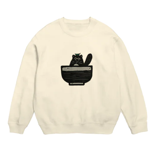 たぬきそば一杯目 Crew Neck Sweatshirt