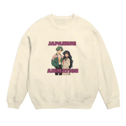 レトロアニメ Crew Neck Sweatshirt