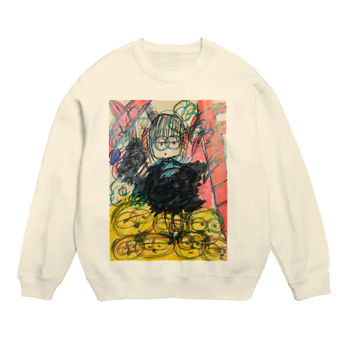 パンダへの愛がとまらない🐼🔪❤️チャイニーズ娘🤯 Crew Neck Sweatshirt