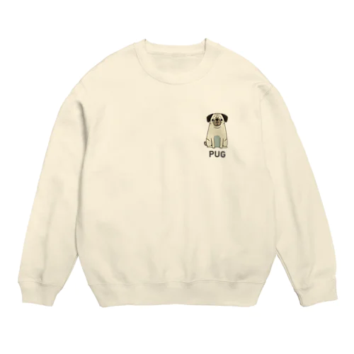 お座りぱぐ Crew Neck Sweatshirt