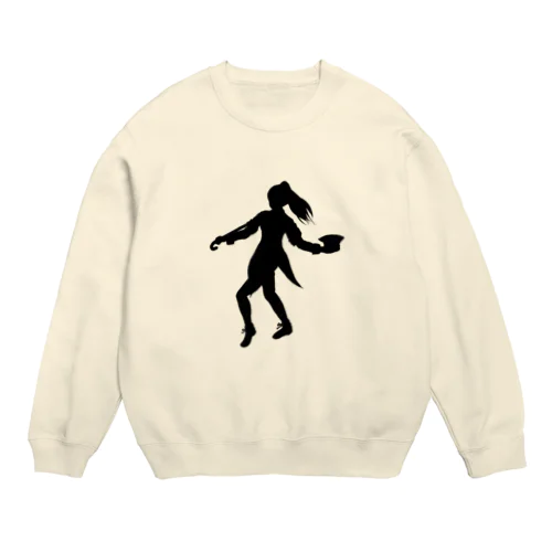 シンプル ジャズダンサーシルエット Crew Neck Sweatshirt