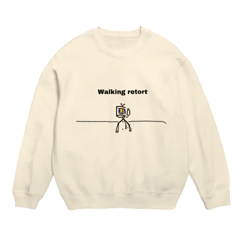 歩くブラウン管テレビ Crew Neck Sweatshirt