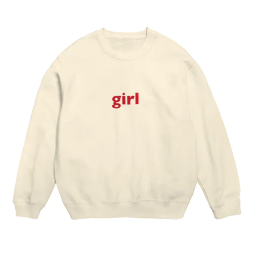 girl♡ Crew Neck Sweatshirt