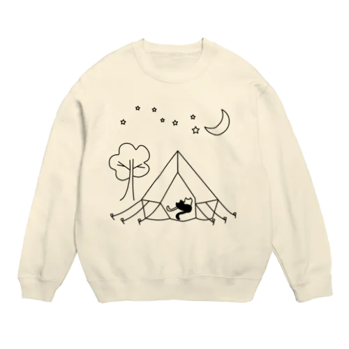 キャンプ猫 Crew Neck Sweatshirt