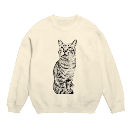 トラ猫トラ君 Crew Neck Sweatshirt