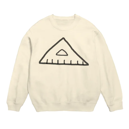 三角定規 オフホワイト Crew Neck Sweatshirt