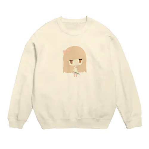 包丁りぼん女の子 Crew Neck Sweatshirt