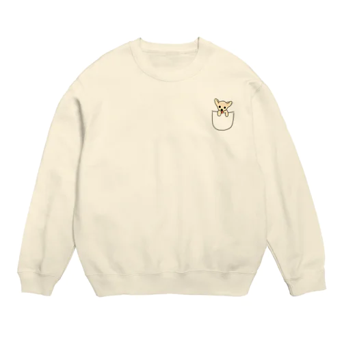 Pocket zura-chan Crew Neck Sweatshirt