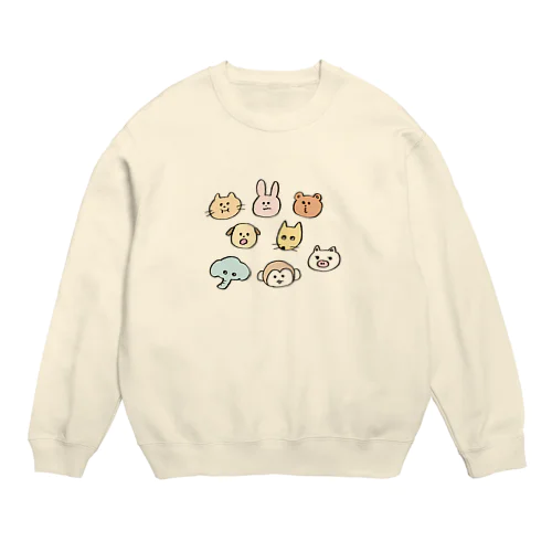 どうぶつたち Crew Neck Sweatshirt