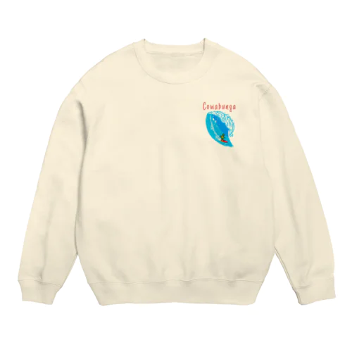 カメ吉波に乗る Crew Neck Sweatshirt