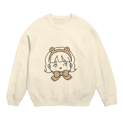 おんなのこ／くま Crew Neck Sweatshirt