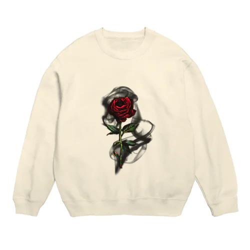 バラ柄 Crew Neck Sweatshirt