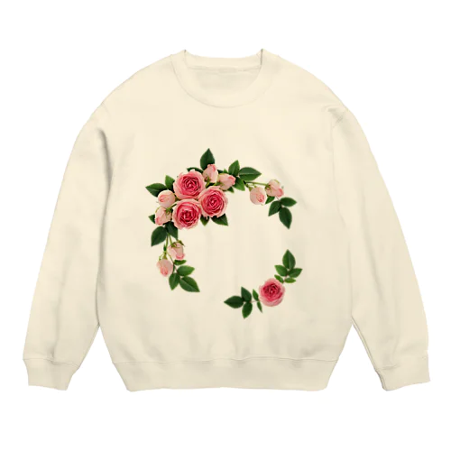 バラ柄 Crew Neck Sweatshirt