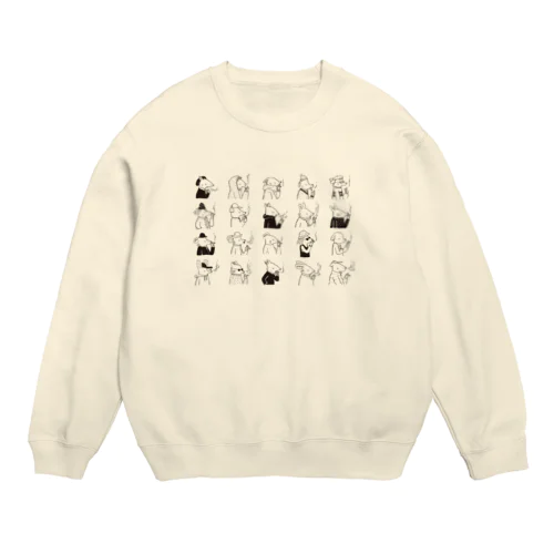 ネズミの一服　いっぱいバーション Crew Neck Sweatshirt