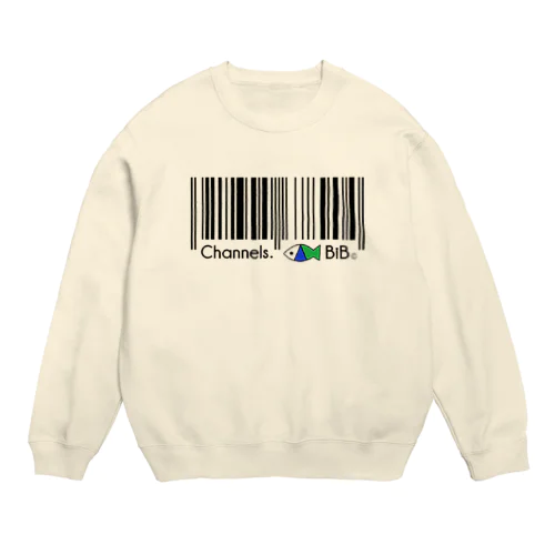 さかなロゴ　ばーこーど Crew Neck Sweatshirt