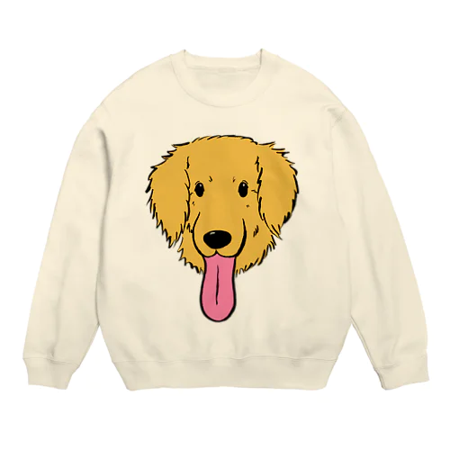 ながーいベロのわんこ(ゴールデンレトリバーVer.) Crew Neck Sweatshirt