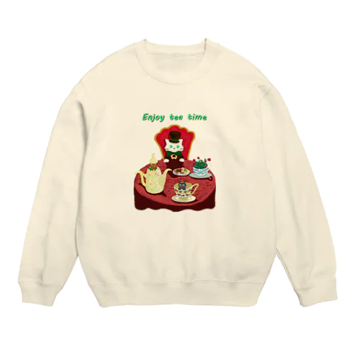 Enjoy tea party♪ Crew Neck Sweatshirt