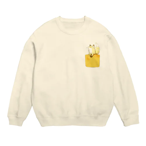 ぽけっとのきつね Crew Neck Sweatshirt