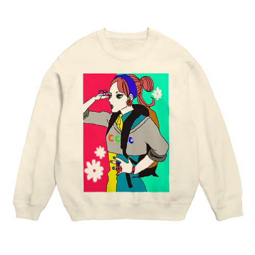 flower Crew Neck Sweatshirt