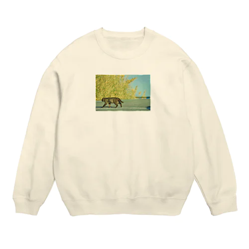 歩くねこ Crew Neck Sweatshirt