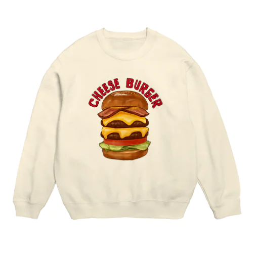 チーズバーガー Crew Neck Sweatshirt