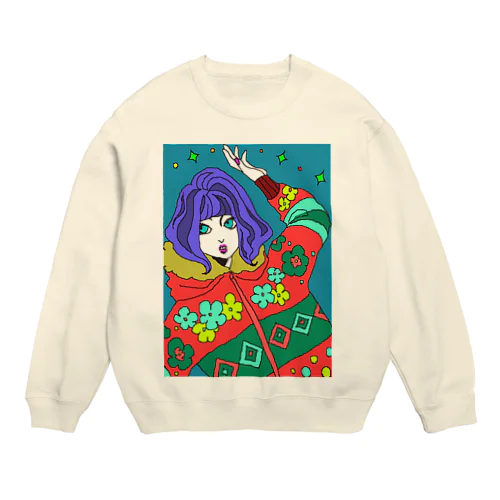 もふもふ Crew Neck Sweatshirt