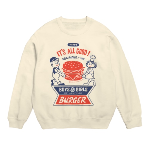 ハンバーガー＆BOY＆GIRL Crew Neck Sweatshirt