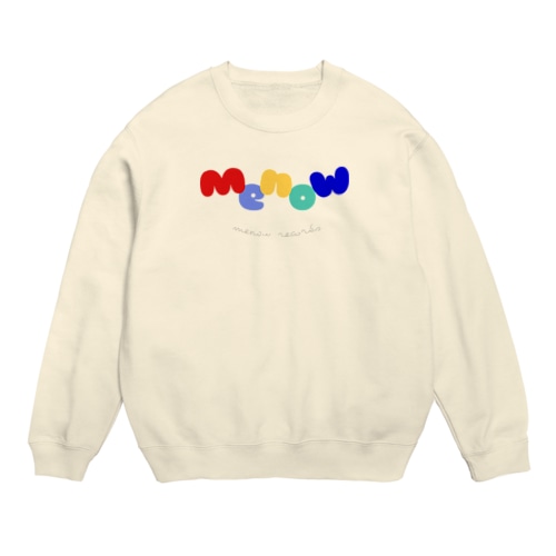 menow records Crew Neck Sweatshirt