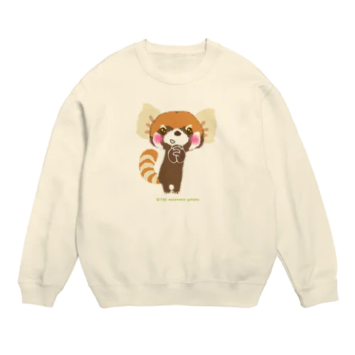 大耳のレッサーパンダ "祈り" Crew Neck Sweatshirt