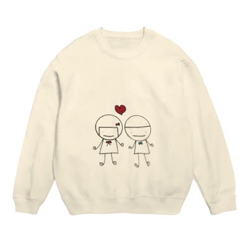 オリキャラワンポイントカラー Crew Neck Sweatshirt