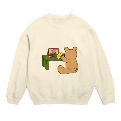 うさくまオンライン飲み会 Crew Neck Sweatshirt