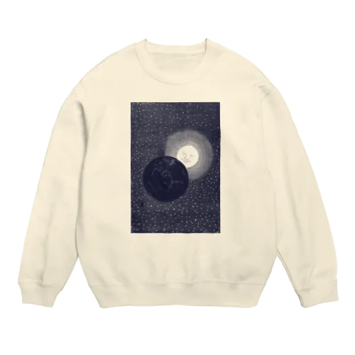 月世界旅行＜ジュール・ヴェルヌ＞ Crew Neck Sweatshirt