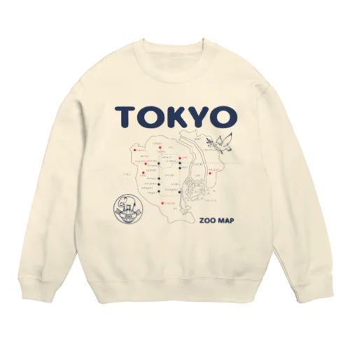 東京ZOO MAP Crew Neck Sweatshirt