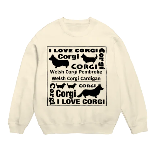 I LOVE CORGI  Crew Neck Sweatshirt