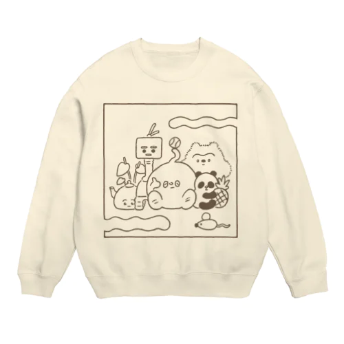 とてとてぼぼぼ Crew Neck Sweatshirt