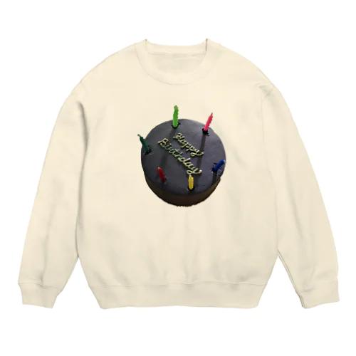 happy birthday cake. Crew Neck Sweatshirt