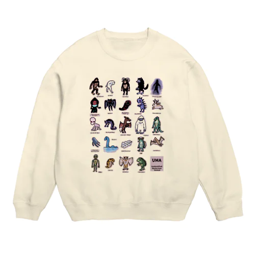 ちょっとゆるいUMA図鑑 (カラーパターン２) Crew Neck Sweatshirt