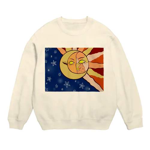 太陽と月 Crew Neck Sweatshirt