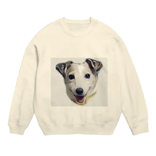 ジャックラッセルテリアななちゃんの嬉しい気持ち Crew Neck Sweatshirt