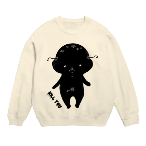 荒ぶるぴこぴこちゃん「KILL YOU」 Crew Neck Sweatshirt