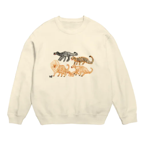 ネコ科アニマル Crew Neck Sweatshirt