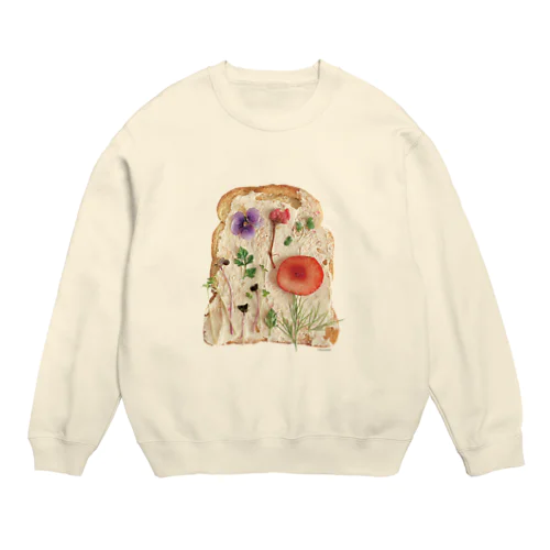 押し花トースト Crew Neck Sweatshirt