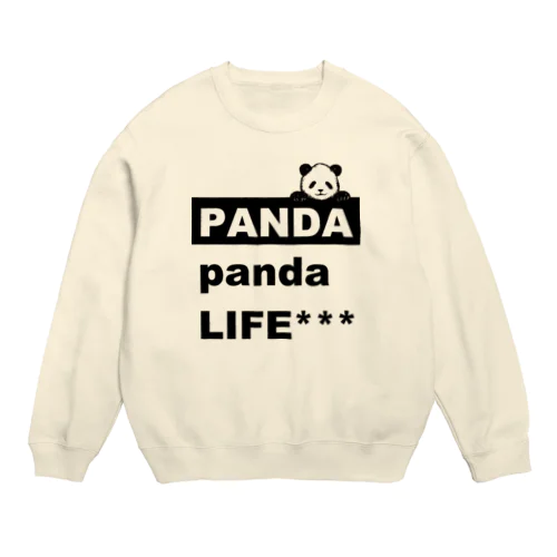 のぞきこみパンダ Crew Neck Sweatshirt