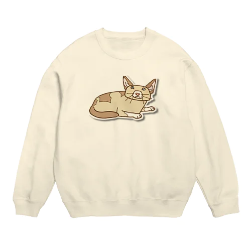 ワタニャベ ネコ Crew Neck Sweatshirt