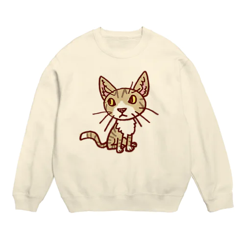 ワタニャベ ネコ Crew Neck Sweatshirt